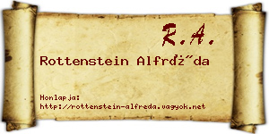 Rottenstein Alfréda névjegykártya